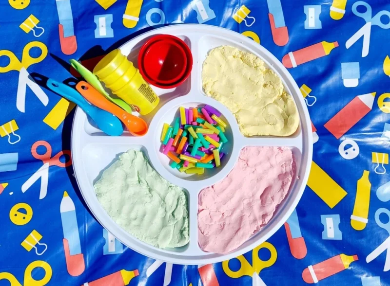 Silky ice cream cloud dough